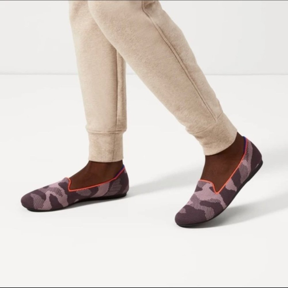 Rothy's taupe mink camo loafers excellent condition